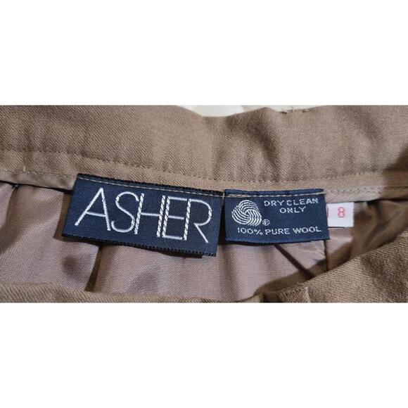 100% Pure Wool Vintage 1980s Asher Skirt Size 8 - Picture 4 of 6